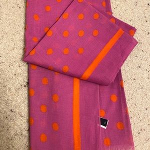 Gap - Magenta Orange Polka Dot cotton scarf